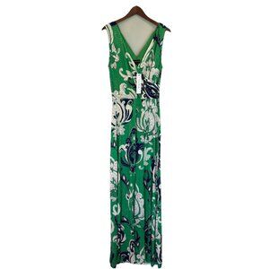 NWT Long Tall Sally LTS Maxi Dress Green Size 10T Beachy Travel Whimsy Fairy